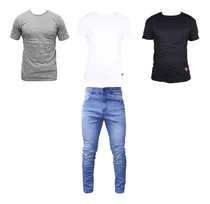 Combo Ropa Hombre Tres Remeras Mas Un Jean Oportunidad