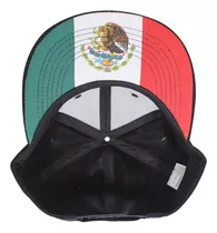Gorra Plana Lisa Visera Bandera De México (premium)