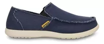 Crocs Mocasines Santa Cruz Con Flecos Stucco Navy Hombre 