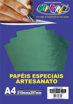 Papel Lamicote A4 250g Verde 10 Folhas Off Paper