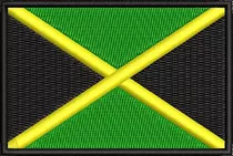 Brasão Bordado Bandeira Jamaica Moto Clube P/ Colete Ban75