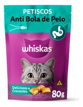 Petisco Whiskas Temptations Anti Bola De Pelo Para Gatos Adultos 80g