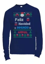 Playera Feliz Navidad Inmundo Aminal / Estilo Uggly Sweter