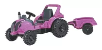 Carrinho Elétrico Passeio 12v Caçamba Big Valtra Biemme Pink