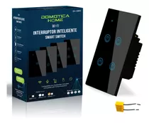 Apagador Inteligente Wifi Sin Neutro/con Neutro 4 Bot Negro