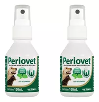 02 Periovet Spray 100 Ml - Vetnil - Tratamento Tartaro Bucal