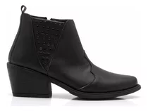 Zapatos Mujer Charros Taco Botas Texana Tachas Invierno 2019