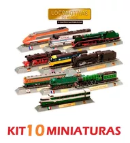 Miniaturas Coleção Locomotivas Do Mundo Ferrovias (10 Un) 