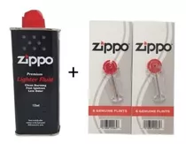 Kit Fluído Zippo 125ml + 2 Cartelas De Pedra Zippo Original