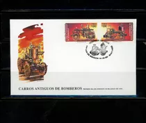 Sellos Postales De Chile. Carros Antiguos De Bomberos.