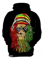 Blusa Moletom Personalizada Leão Reggae Psicodélico 01 