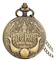 Reloj De Bolsillo Harry Potter Golden Hogwarts & Snitch