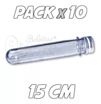 Pack De 10 Tubos De Ensayo Candy Pastillero Golosinero 15cm