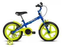 Bicicleta Infantil Aro 16 Rock Azul E Verde Verden Bikes