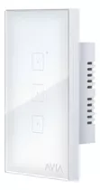 Apagador Smart Wifi Triple Touch De Cristal Blanco Avia Corriente Nominal 10 A Voltaje Nominal 110v