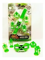 Reloj Ben 10 Omnitrix Luz Y Sonidos + 4 Muñecos 