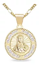 Medalla Oro 10k Mini Bautizo Guadalupe Con Cadena De Regalo