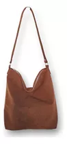 Cartera Bolso Hobo Boho Cuero Gamuza Sintetica Con Cierre 