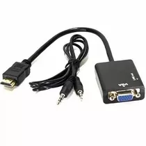 Cabo Conversor Hdmi Adaptador Para Vga Com Saída P2 De Áudio