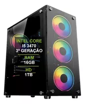 Cpu Pc Gamer Computador Intel I5 3470 Mem 16gb Hd 1tb 500w