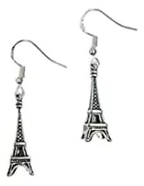 Pendientes De La Torre Eiffel De París, Con Aros De Plata De