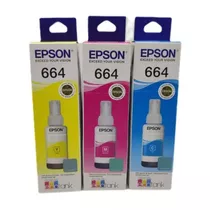 Kit 3 Tinta 664 Para Epson  L365 L375 L395 L220 L380