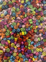 100 Caritas Felices Colores Pasantes 6mm. Oferta!!