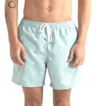 Traje De Baño Corto Hombre Estampado Malla Verano Underwave