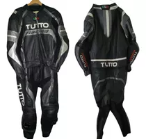 Macacão Moto Em Couro Tutto Racing Original Tam 62 Usado 2pc