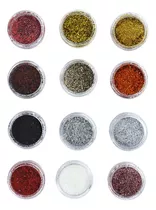 12 Glitter Encapsulado Flocado Pedrarias Caviar Strass Unhas Cor Hs-718