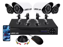 Kit Seguridad Dvr 4  Full Hd 4 Camaras Hd Infrarroja Hdmi Ip