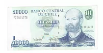 Billete De Chile, 10000 Pesos, 2008.  Jp
