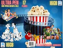 Pen Drives 16gb Top 17 Filmes Desenhos Sessão Pipoca Vol 3