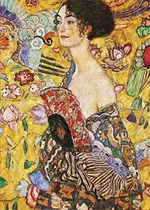 Moruska Lady With Fan De Gustav Klimt Quebra-cabeça De 1000 