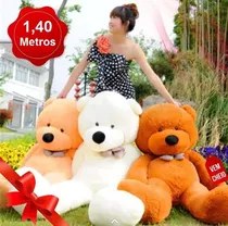 Urso Pelúcia Gigante Teddy Bear 1 Metro E 40cm ( Cheio ) 