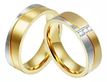 Anillos Matrimonio Alianza Gold Dream Bañado Oro 18k Genieka