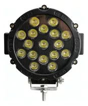 Foco Led Neblinero 17 Led 51w Offroad, Color Negro. 