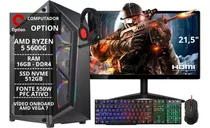 Pc Gamer Completo Ryzen 5 5600g Vega 7 Nvme 512gb 16gb Ddr4