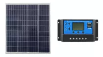 Controlador De Carga Solar 30a + Placa Solar De 55w 60w