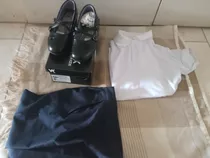 Combo Escolar, Zapatos Vita Kids Talla 37, Chemis Y Pantalón