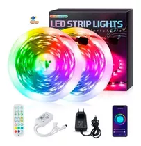 Tira Luces Led Rgb 15 Metros Bluetooth,música Facil Instalar