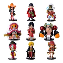 Set De 9 Figuras De One Piece Anime De Colección M3