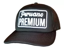 Gorra Peruano Premium Negra Con Letras Blancas Pareu Peru