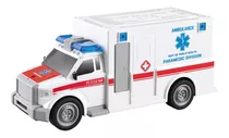 Carro De Brinquedo Ambulância De Fricção - Dm Toys