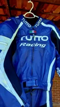 Macacão Tutto Moto Racing 2 Peças Azul/braco