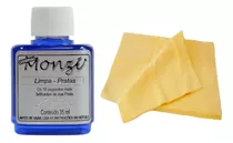 Monzi Limpa Prata  35 Ml+3 Flanela Magica Polimento Limpeza