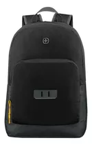 Wenger Mochila Crango, Para Laptop De 16 Pulgadas Color Negro Diseño De La Tela Poliéster