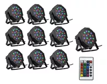 Packx10 Proyector Luz Fiesta Luces Disco Rgb Foco Led Fiesta