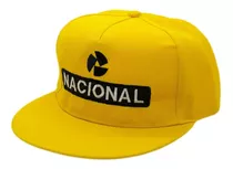 Gorra Bordada Ayrton Senna Nacional Amarilla Gabardina