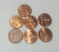  Estados Unidos , 7 Moedas De 1 Cent Lincoln Lote# 74